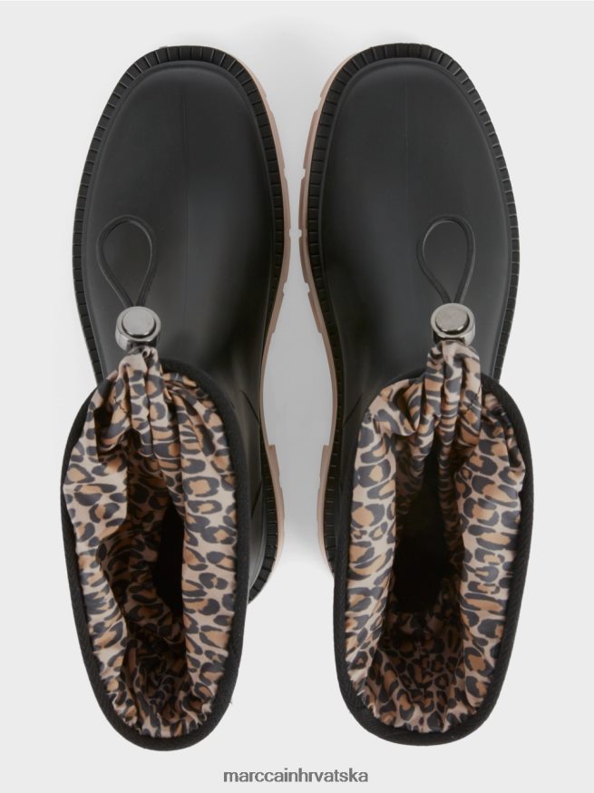 crno Marc Cain gumene gležnjače s leo podstavom obuća 4D66P41580