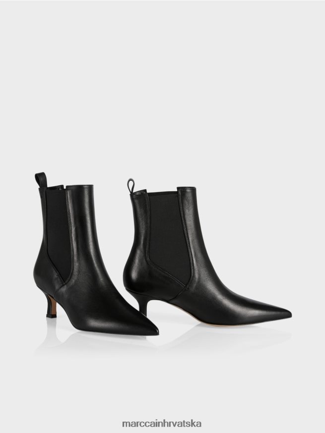 crno Marc Cain čipkaste gležnjače s umetkom obuća 4D66P41572