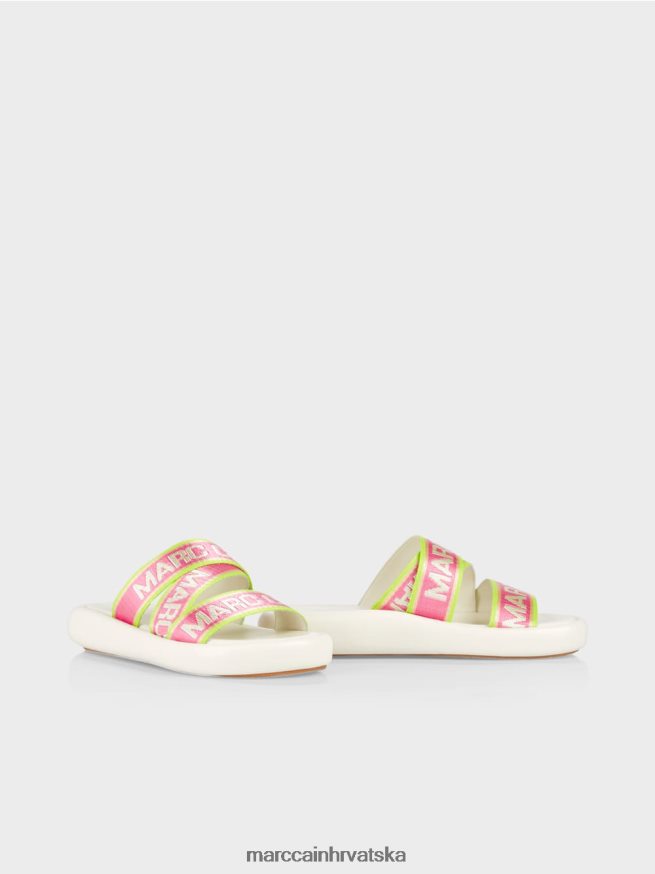 bijela Marc Cain suvremene sandale s natpisom mc obuća 4D66P41603