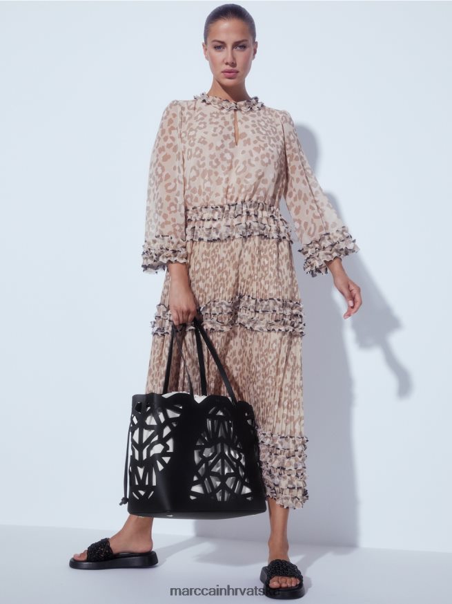 crno Marc Cain moderne sandale s platformom obuća 4D66P41606