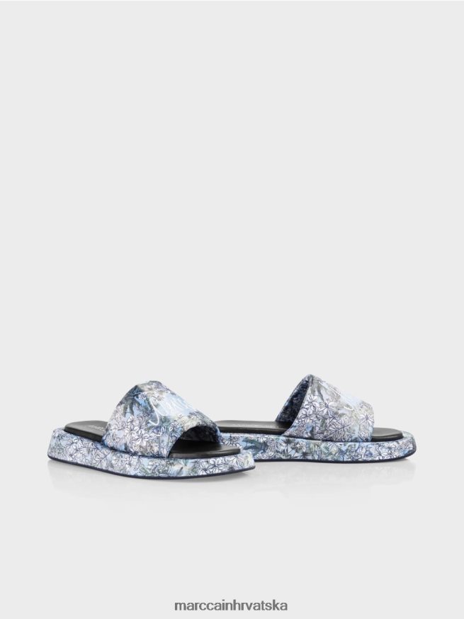 svijetlo puder plava Marc Cain sandale u cvjetnom dizajnu obuća 4D66P41629