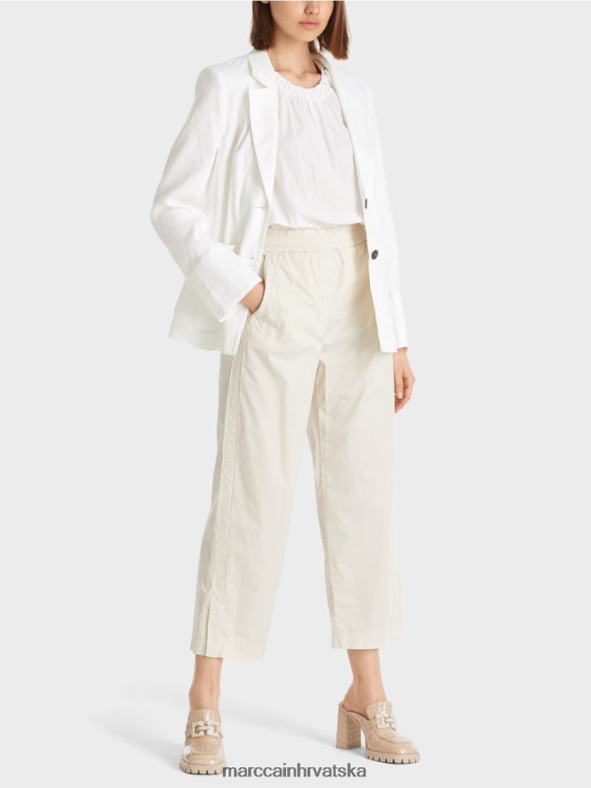 bijela Marc Cain jaki blejzer s lanom odjeća 4D66P4183