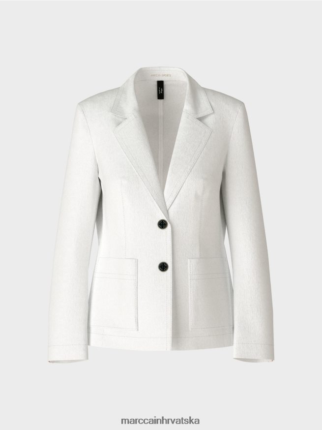 bijela Marc Cain jaki blejzer s lanom odjeća 4D66P4183