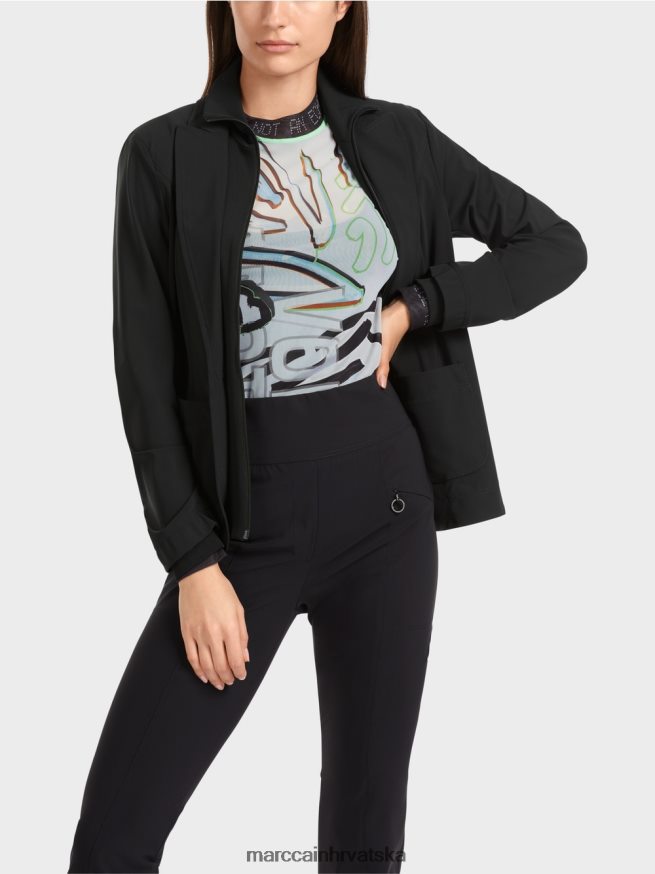 crno Marc Cain blejzer dva u jedan odjeća 4D66P4166