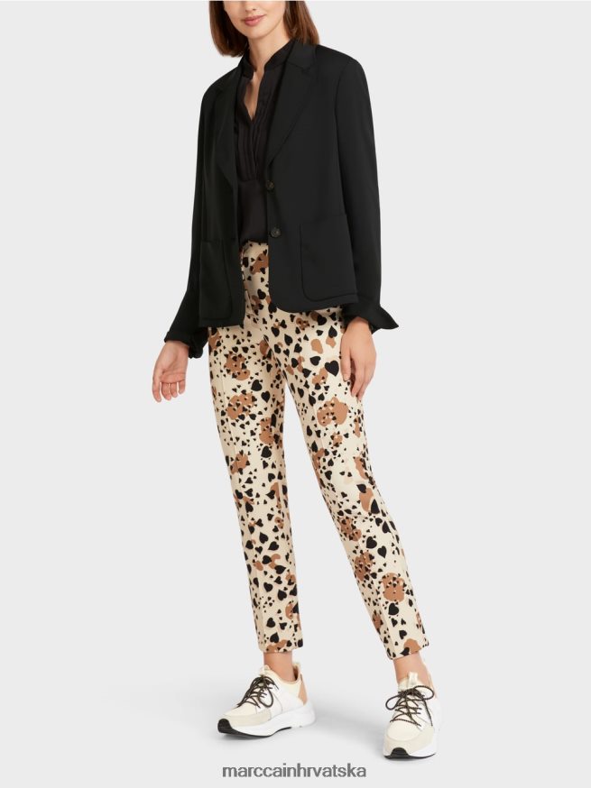 crno Marc Cain blejzer sa širokim preklopom odjeća 4D66P4206