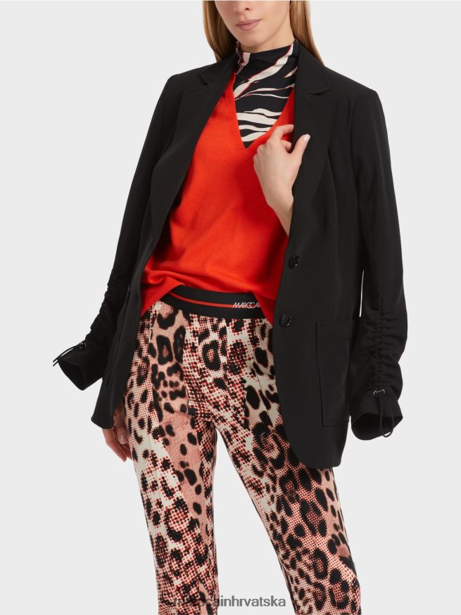 crno Marc Cain krojeni blejzer odjeća 4D66P4158