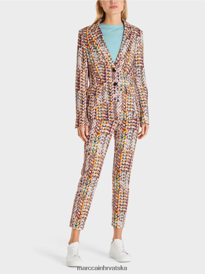 kraljevski ljubičasta Marc Cain sako u mekom ronilačkom dresu odjeća 4D66P4210