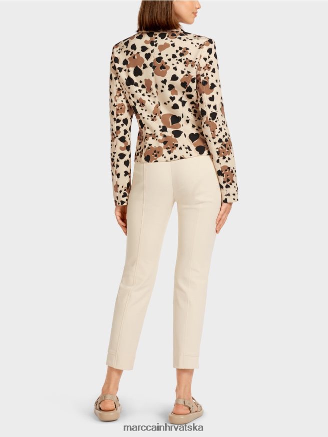 krema Marc Cain blejzer s dizajnom leoparda u obliku srca odjeća 4D66P4204