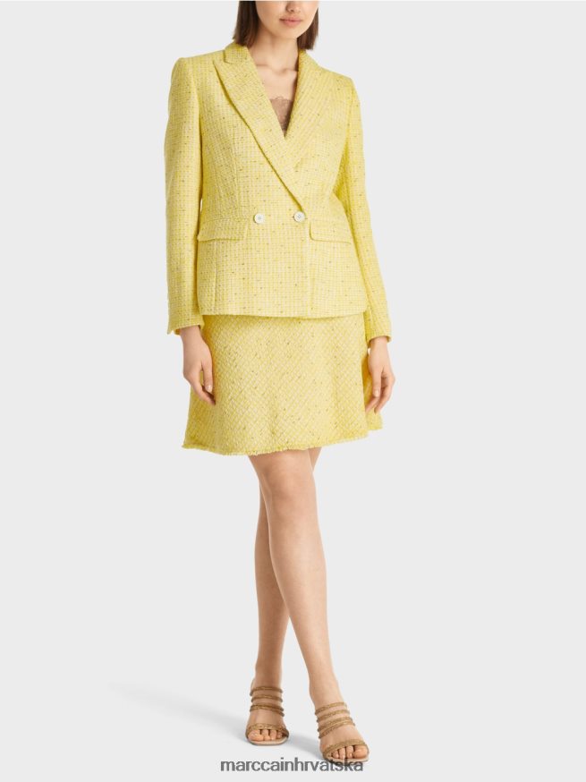 limun zelena Marc Cain pamučni blejzer od tvida odjeća 4D66P4186