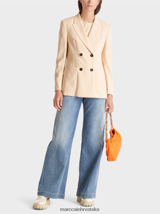 tamna krema Marc Cain dugi blejzer odjeća 4D66P4160