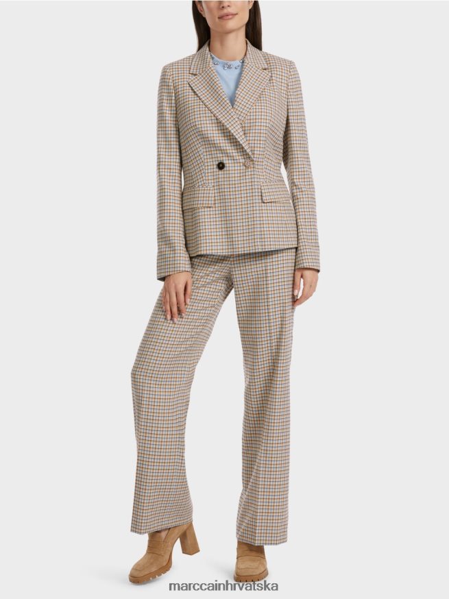 tamno ljetno nebo Marc Cain karirani blejzer odjeća 4D66P4164