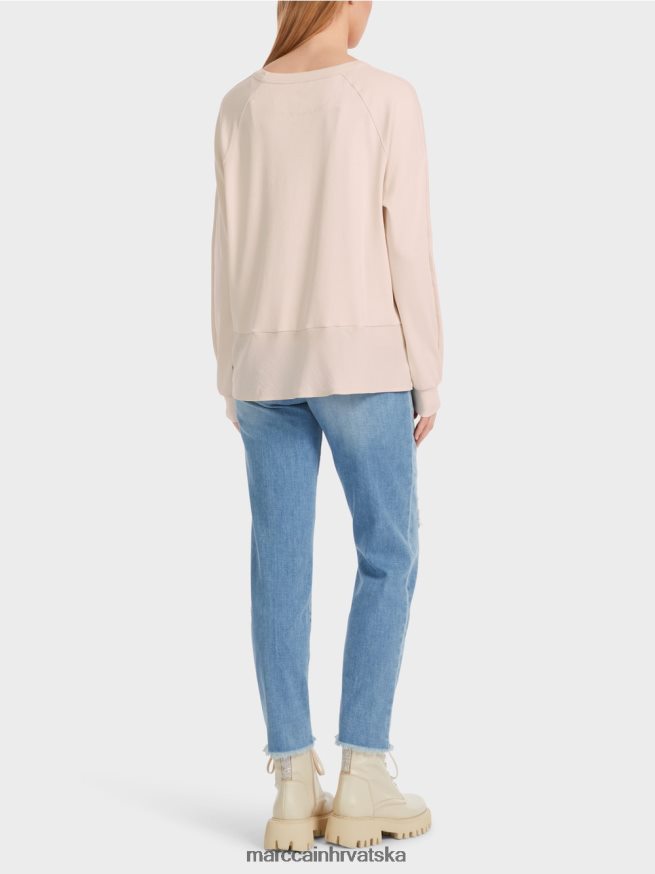 bademov cvijet Marc Cain raglan bluza s mješavinom materijala odjeća 4D66P4835