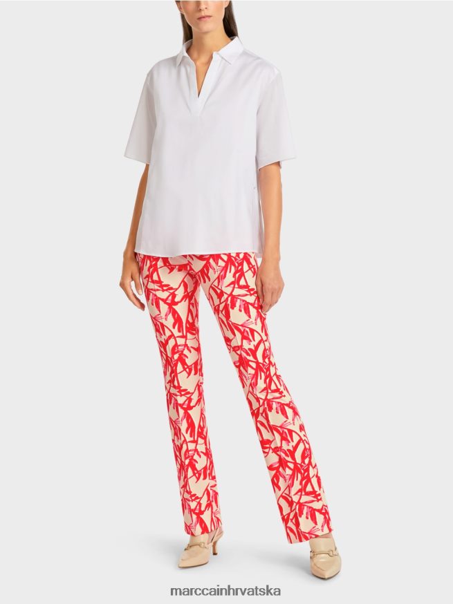 bijela Marc Cain bluza u kombinaciji materijala odjeća 4D66P4960