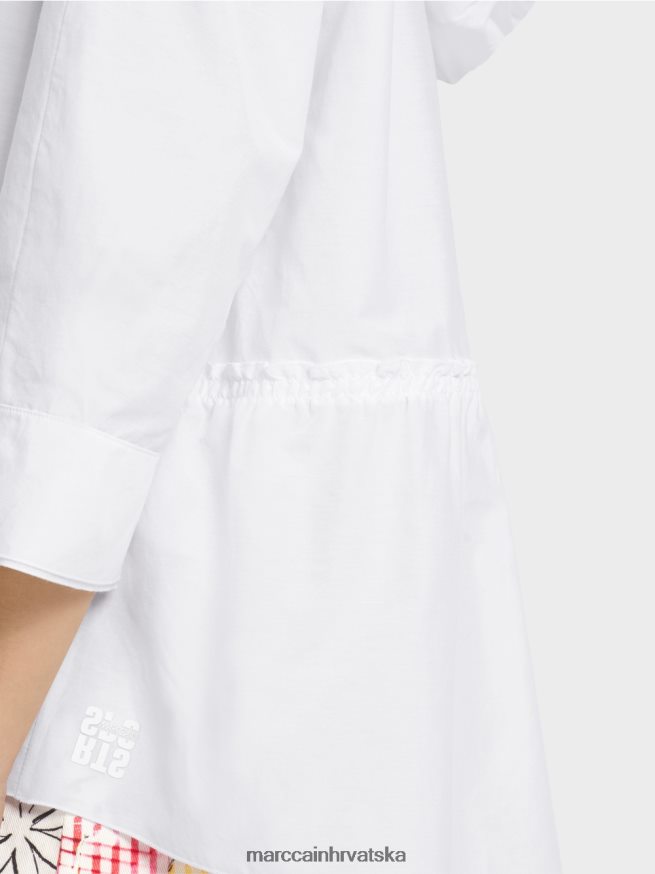 bijela Marc Cain casual bluza s elegantnom svilom odjeća 4D66P4933