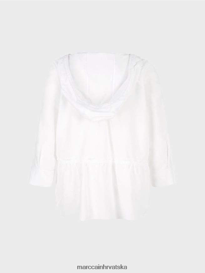bijela Marc Cain casual bluza s elegantnom svilom odjeća 4D66P4933