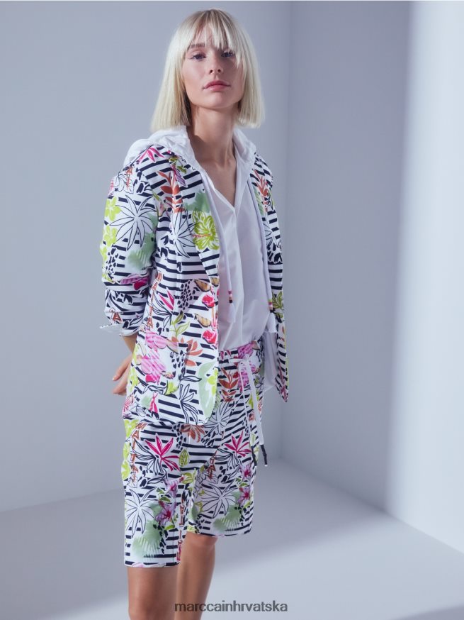 bijela Marc Cain casual bluza s elegantnom svilom odjeća 4D66P4933