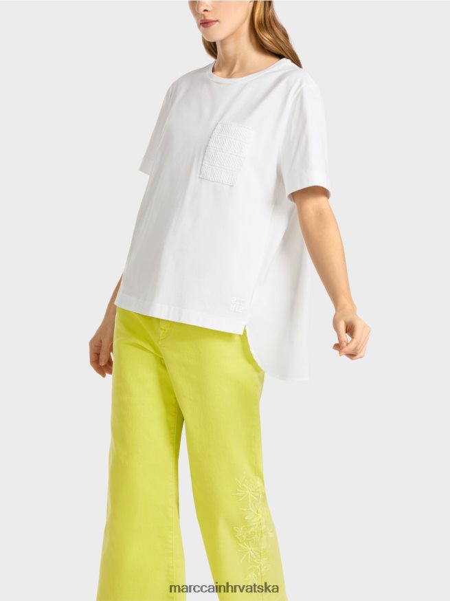 bijela Marc Cain majica s dijagonalnim bočnim šavom odjeća 4D66P4940