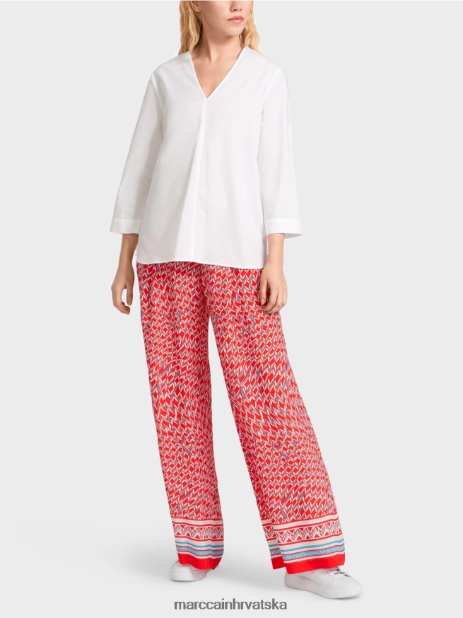 bijela Marc Cain "rethink together" bluza s jezičcima odjeća 4D66P4931