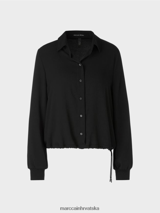 crno Marc Cain bluza s uzicom odjeća 4D66P4876