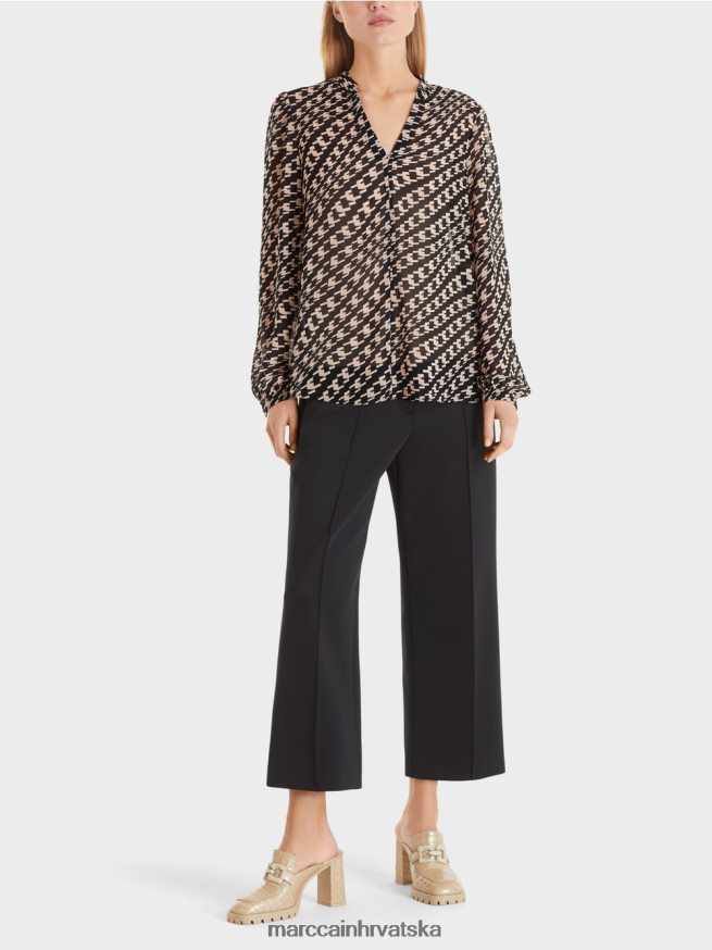 crno Marc Cain bluza u geometrijskom uzorku odjeća 4D66P41005