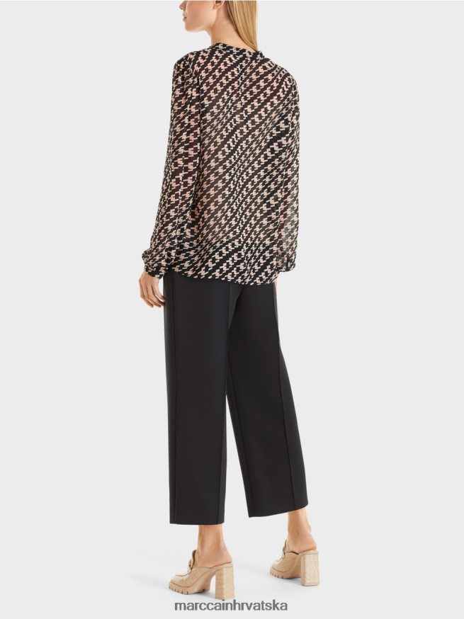 crno Marc Cain bluza u geometrijskom uzorku odjeća 4D66P41005