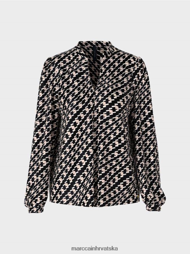 crno Marc Cain bluza u geometrijskom uzorku odjeća 4D66P41005