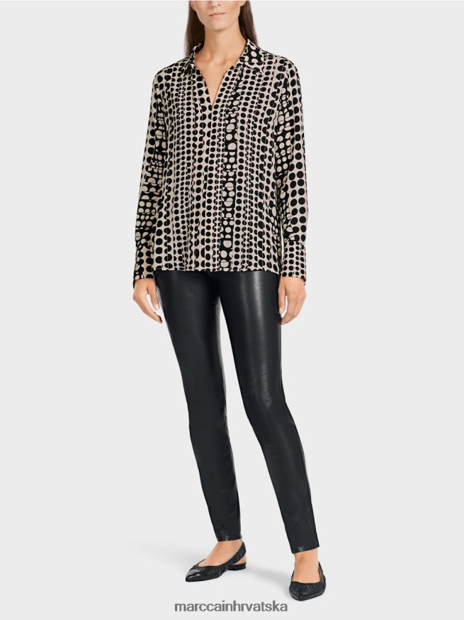 crno Marc Cain haljina tunika s op-art dizajnom odjeća 4D66P41025