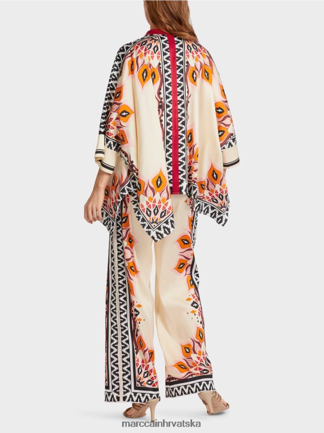 duboka crvena Marc Cain bluza u pončo stilu odjeća 4D66P4914