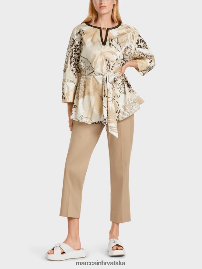 duboki pijesak Marc Cain duga, lepršava bluza odjeća 4D66P4950