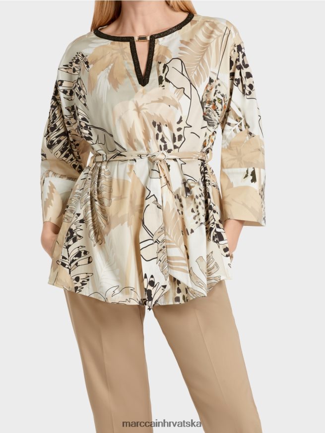 duboki pijesak Marc Cain duga, lepršava bluza odjeća 4D66P4950