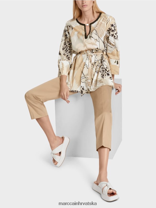 duboki pijesak Marc Cain duga, lepršava bluza odjeća 4D66P4950