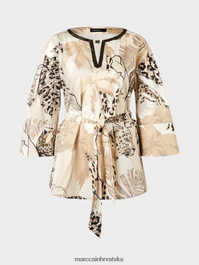 duboki pijesak Marc Cain duga, lepršava bluza odjeća 4D66P4950