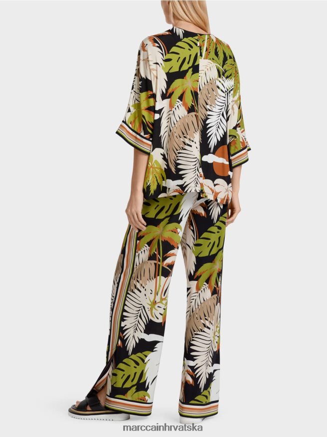 duboko maslinasto zelena Marc Cain bluza od viskoze s kimono rukavima odjeća 4D66P4947