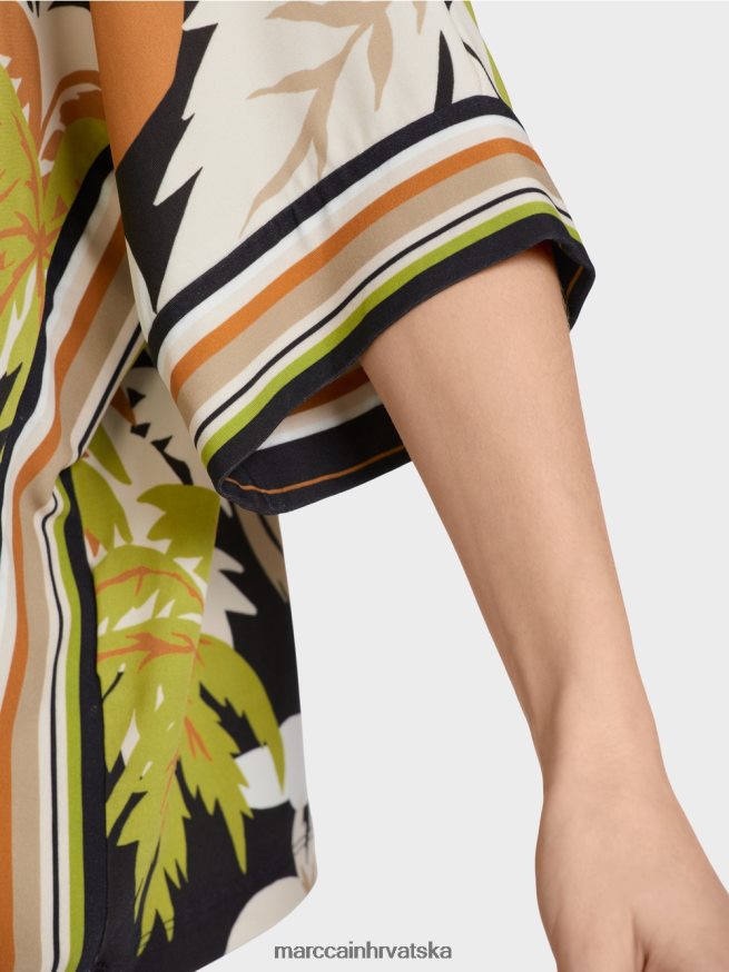 duboko maslinasto zelena Marc Cain bluza od viskoze s kimono rukavima odjeća 4D66P4947