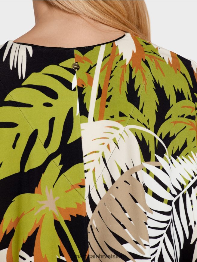 duboko maslinasto zelena Marc Cain bluza od viskoze s kimono rukavima odjeća 4D66P4947