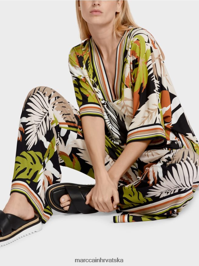 duboko maslinasto zelena Marc Cain bluza od viskoze s kimono rukavima odjeća 4D66P4947