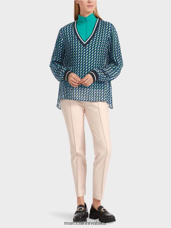emajl Marc Cain bluza s geometrijskim sveobuhvatnim printom odjeća 4D66P4837