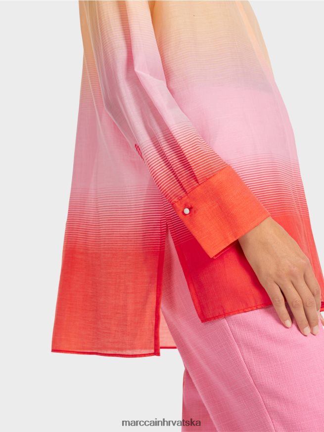 jarko ružičasta Marc Cain elegantna bluza sa svilom odjeća 4D66P4975