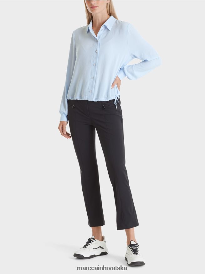 meka puderasto plava Marc Cain bluza s uzicom odjeća 4D66P4865