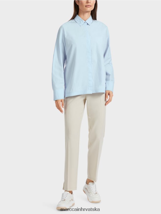 meka puderasto plava Marc Cain "rethink together" kimono bluza odjeća 4D66P4867