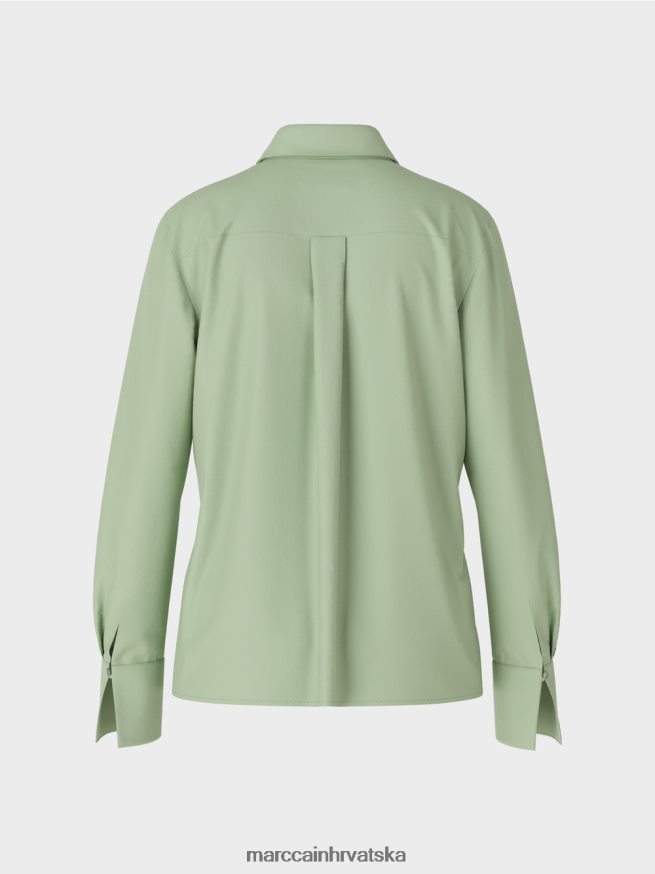 metvica u prahu Marc Cain haljina tunika s ovratnikom bluze odjeća 4D66P41022