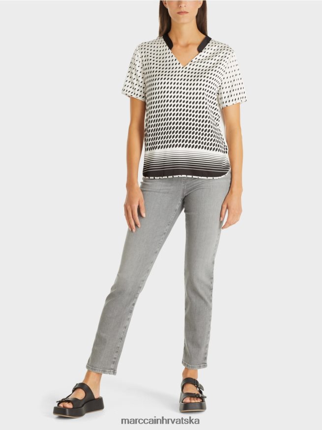 nova čisto roza Marc Cain bluza košulja s mješavinom uzoraka odjeća 4D66P4994