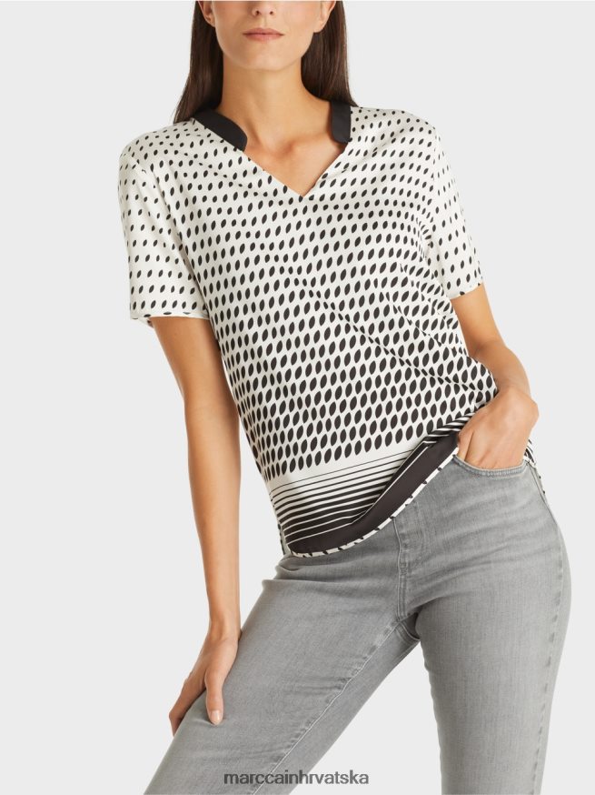 nova čisto roza Marc Cain bluza košulja s mješavinom uzoraka odjeća 4D66P4994