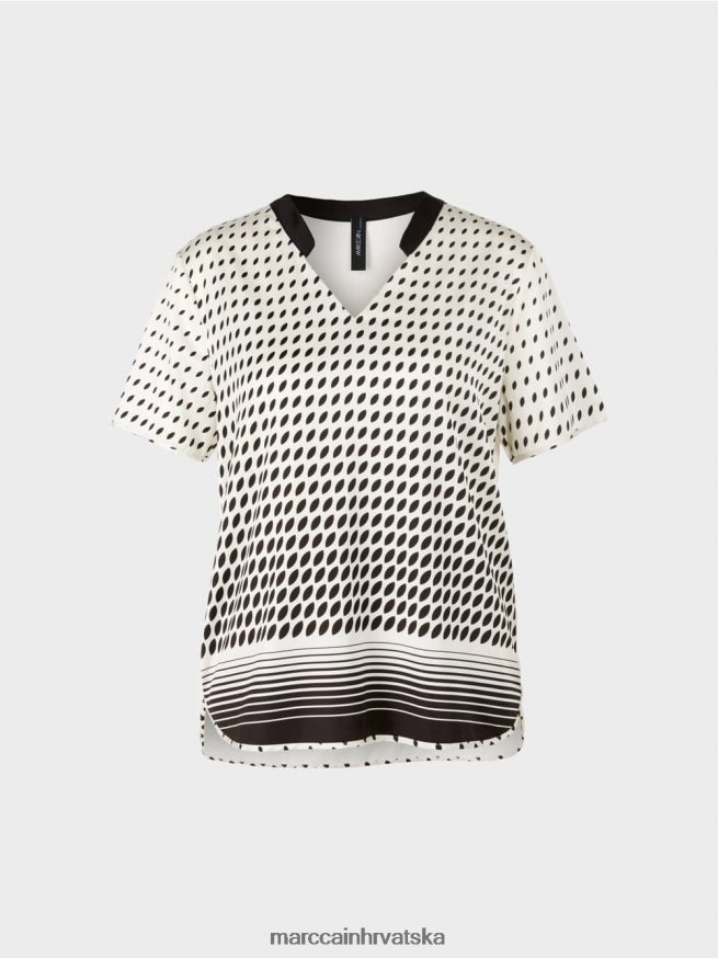 nova čisto roza Marc Cain bluza košulja s mješavinom uzoraka odjeća 4D66P4994