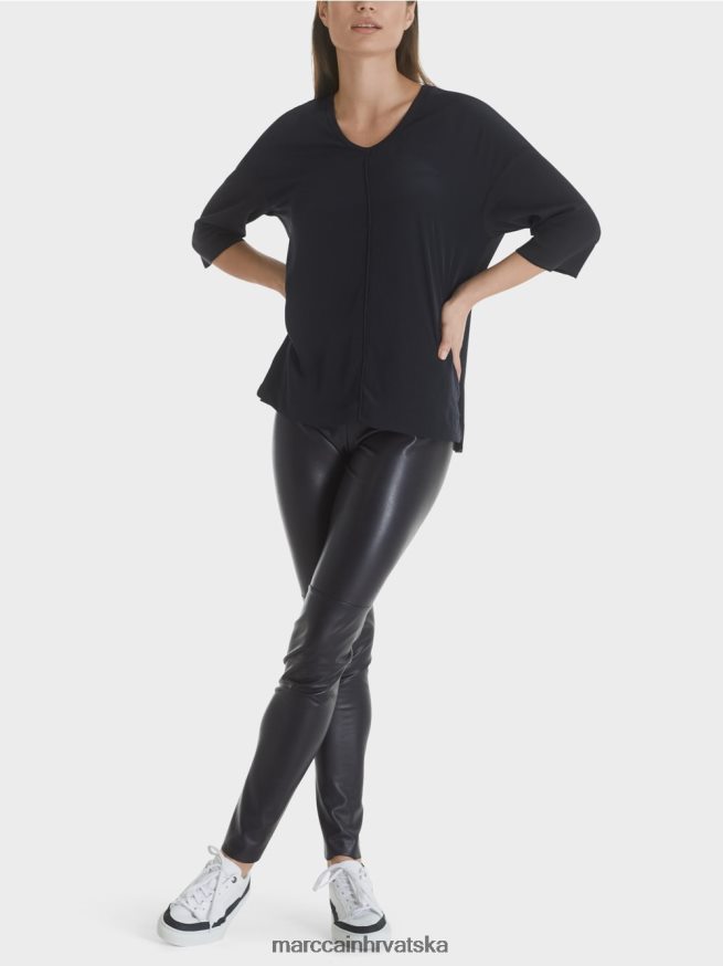 ponoćno plava Marc Cain bluza košulja izrađena od mješavine materijala odjeća 4D66P41032