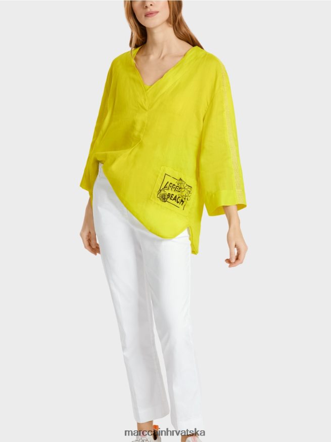 svijetla limetada Marc Cain bluza s aplikacijom 