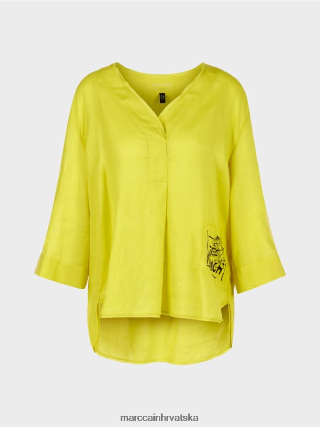 svijetla limetada Marc Cain bluza s aplikacijom 