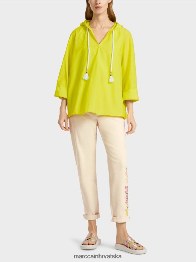 svijetla limetada Marc Cain casual bluza s elegantnom svilom odjeća 4D66P4938