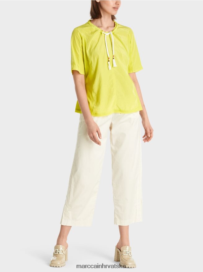 svijetla limetada Marc Cain gornji dio u stilu bluze u kombinaciji materijala odjeća 4D66P4935