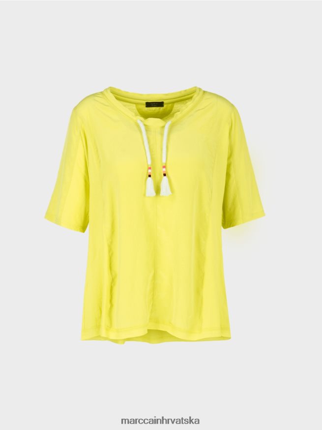 svijetla limetada Marc Cain gornji dio u stilu bluze u kombinaciji materijala odjeća 4D66P4935